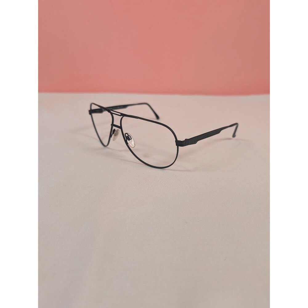 Vintage Sergio Tacchini Aviator Eyeglass Frames Matte Black S.T. 1034 Small 135